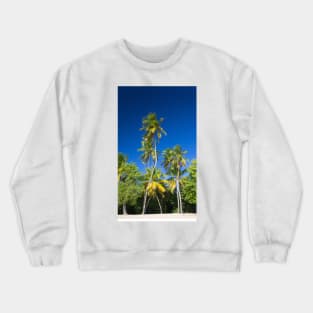 Coconut Palms on Tropical Island Crewneck Sweatshirt